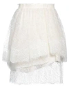 Ermanno Scervino Woman Mini Skirt White Size 6 Polyester, Polyamide