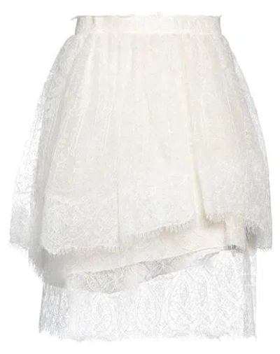 Ermanno Scervino Woman Mini Skirt White Size 6 Polyester, Polyamide