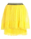 Ermanno Scervino Woman Mini Skirt Yellow Size 6 Polyester, Polyamide, Cotton In Yellow