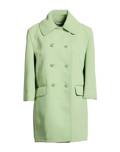 Ermanno Scervino Woman Overcoat & Trench Coat Light Green Size 4 Polyester
