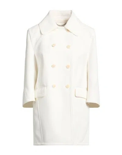 Ermanno Scervino Woman Overcoat & Trench Coat White Size 2 Polyester