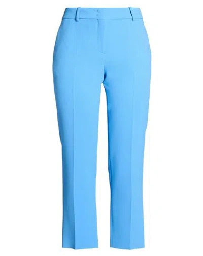 Ermanno Scervino Woman Pants Azure Size 10 Viscose, Acetate In Blue