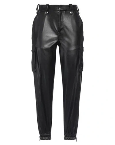 Ermanno Scervino Woman Pants Black Size 2 Polyamide, Polyurethane Resin In Gold