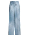 Ermanno Scervino Pants  Woman Color Gnawed Blue In Blue