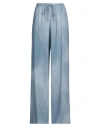 Ermanno Scervino Wide-leg Drawstring Pants In Blue