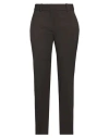 Ermanno Scervino Woman Pants Dark Brown Size 8 Virgin Wool, Elastane In Brown