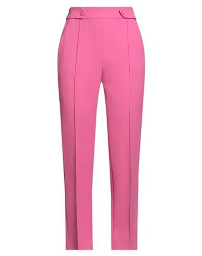 Ermanno Scervino Woman Pants Fuchsia Size 6 Viscose, Acetate In Pink