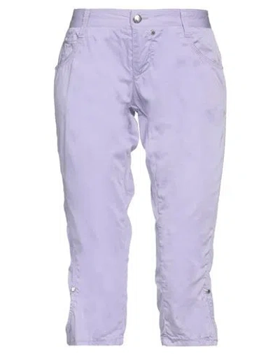 Ermanno Scervino Woman Pants Lilac Size 10 Cotton In Purple