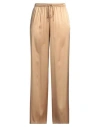 Ermanno Scervino Woman Pants Sand Size 10 Silk, Elastane In Neutral
