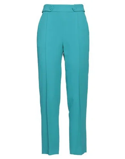 Ermanno Scervino Woman Pants Turquoise Size 6 Viscose, Acetate In Blue