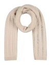 Ermanno Scervino Woman Scarf Beige Size - Virgin Wool, Acrylic, Glass In Sand