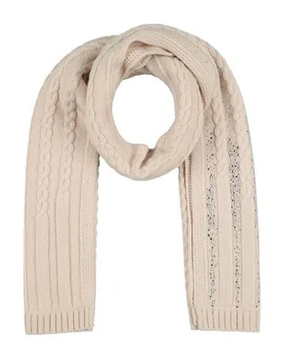 Ermanno Scervino Woman Scarf Beige Size - Virgin Wool, Acrylic, Glass In Sand