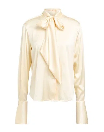 Ermanno Scervino Woman Shirt Ivory Size 6 Silk, Elastane In White