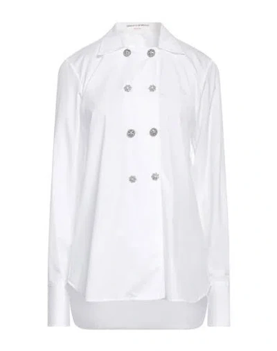 Ermanno Scervino Woman Shirt White Size 10 Cotton