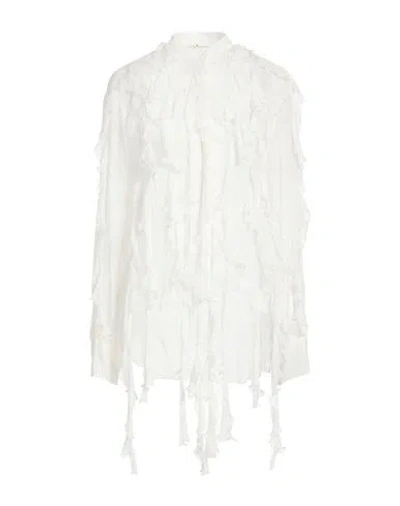 Ermanno Scervino Woman Shirt White Size 10 Silk