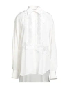 Ermanno Scervino Woman Shirt White Size 4 Silk, Polyester, Viscose, Polyamide In White