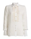 Ermanno Scervino Woman Shirt White Size 6 Ramie, Viscose, Polyester In White