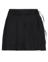 Ermanno Scervino Woman Shorts & Bermuda Shorts Black Size 4 Cotton, Elastane