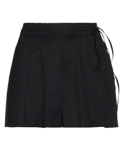 Ermanno Scervino Woman Shorts & Bermuda Shorts Black Size 4 Cotton, Elastane