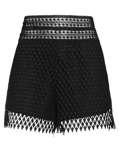 Ermanno Scervino Woman Shorts & Bermuda Shorts Black Size 8 Polyester
