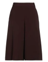 Ermanno Scervino Woman Shorts & Bermuda Shorts Chocolate Brown Size 6 Viscose, Acetate In Brown