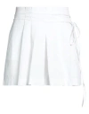 Ermanno Scervino Woman Shorts & Bermuda Shorts White Size 2 Cotton, Elastane