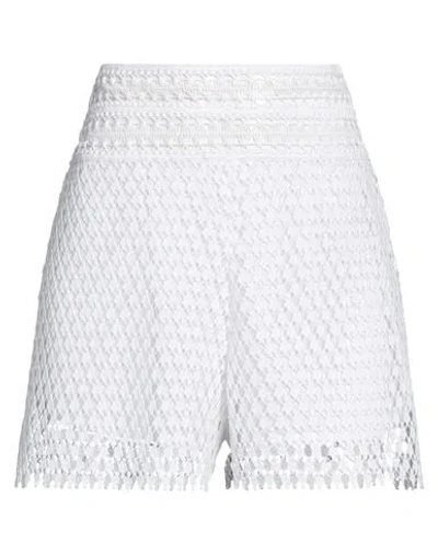 Ermanno Scervino Woman Shorts & Bermuda Shorts White Size 4 Polyester In White