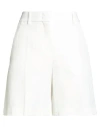 Ermanno Scervino Woman Shorts & Bermuda Shorts White Size 4 Viscose, Linen In White