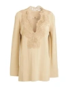 Ermanno Scervino Woman Sweater Beige Size 6 Viscose, Polyester, Cotton, Polyamide