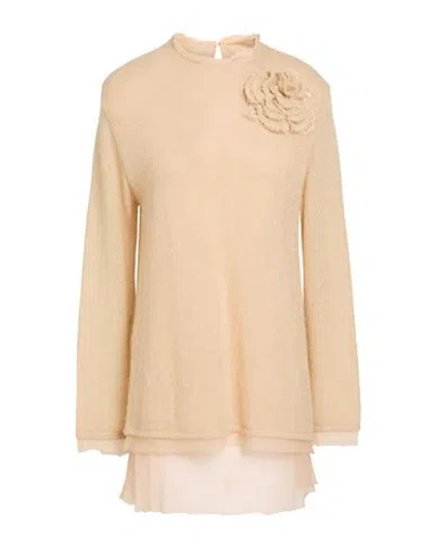 Ermanno Scervino Woman Sweater Beige Size 8 Acrylic, Mohair Wool, Polyamide