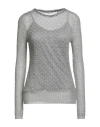 Ermanno Scervino Woman Sweater Grey Size 8 Polyamide, Mohair Wool, Wool In Gray