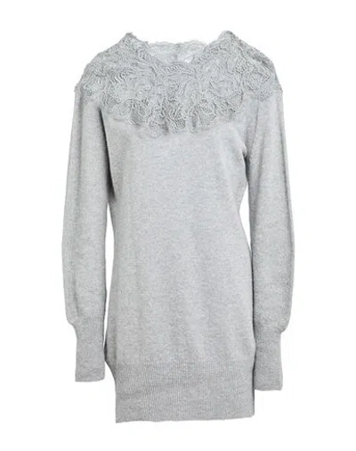 Ermanno Scervino Woman Sweater Grey Size L Cashmere