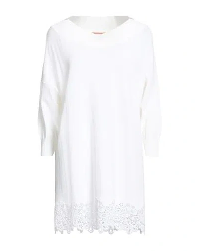 Ermanno Scervino Woman Sweater Ivory Size S Viscose, Polyamide In White