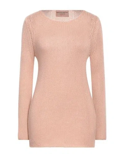 Ermanno Scervino Woman Sweater Light Brown Size M Cashmere, Silk, Polyamide In Beige