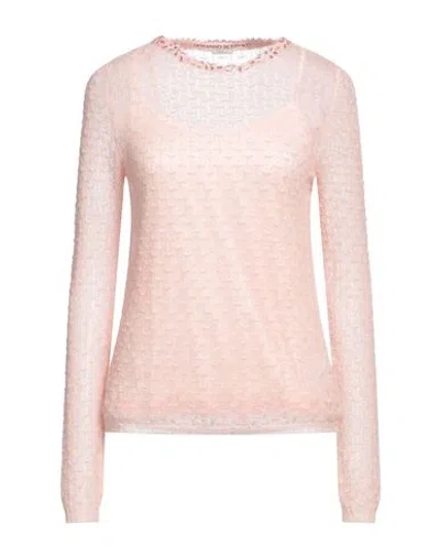 Ermanno Scervino Woman Sweater Pink Size 2 Polyamide, Mohair Wool, Wool, Silk