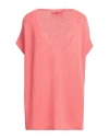 Ermanno Scervino Woman Sweater Salmon Pink Size S Cashmere, Silk, Polyamide In Pink