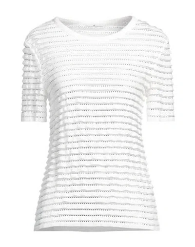 Ermanno Scervino Woman Sweater White Size 8 Cotton, Polyamide