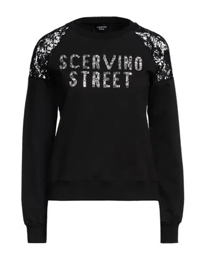 Ermanno Scervino Woman Sweatshirt Black Size S Cotton, Elastane