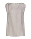 Ermanno Scervino Woman Top Beige Size 6 Silk In Gray