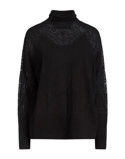 Ermanno Scervino Woman Turtleneck Black Size 4 Virgin Wool