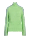 Ermanno Scervino Woman Turtleneck Light Green Size 6 Cashmere, Wool, Alpaca Wool In Green