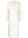 Ermanno Scervino Double-breasted Virgin Wool Trench Coat In White