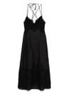 Ermanno Scervino Lace Detailing Midi Length Open Back Dress