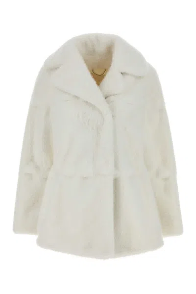 Ermanno Scervino Women's Eco Fur Coat In White