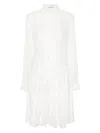 Ermanno Scervino Floral-embroidery Mini Dress In White