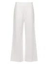 Ermanno Scervino Soft Linen Trousers With In White