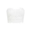 Ermanno Scervino Crochet Bustier Cropped Blouse In White