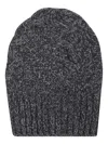 Ermanno Scervino Cozy Cable Knit Hat With Ribbed Hem In Gray