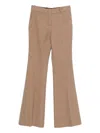 Ermanno Scervino Wool Blend Flared Trousers In Brown