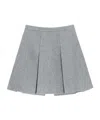 Ermanno Scervino Wool Blend Mini Skirt With Pleats In Gray